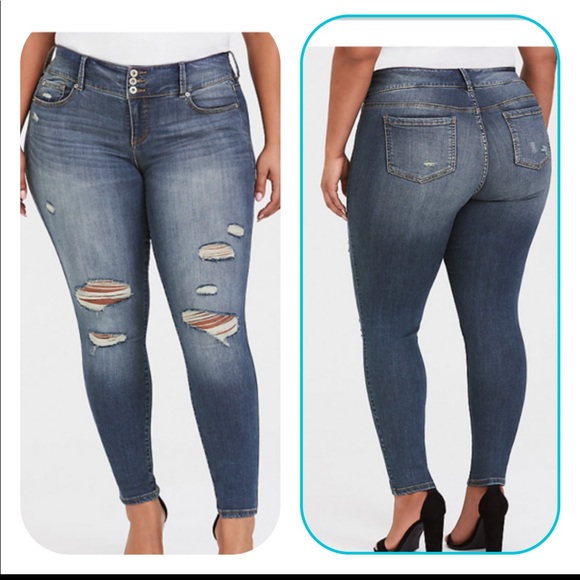 torrid Denim - Torrid Premium Stretch Distressed Jeggings